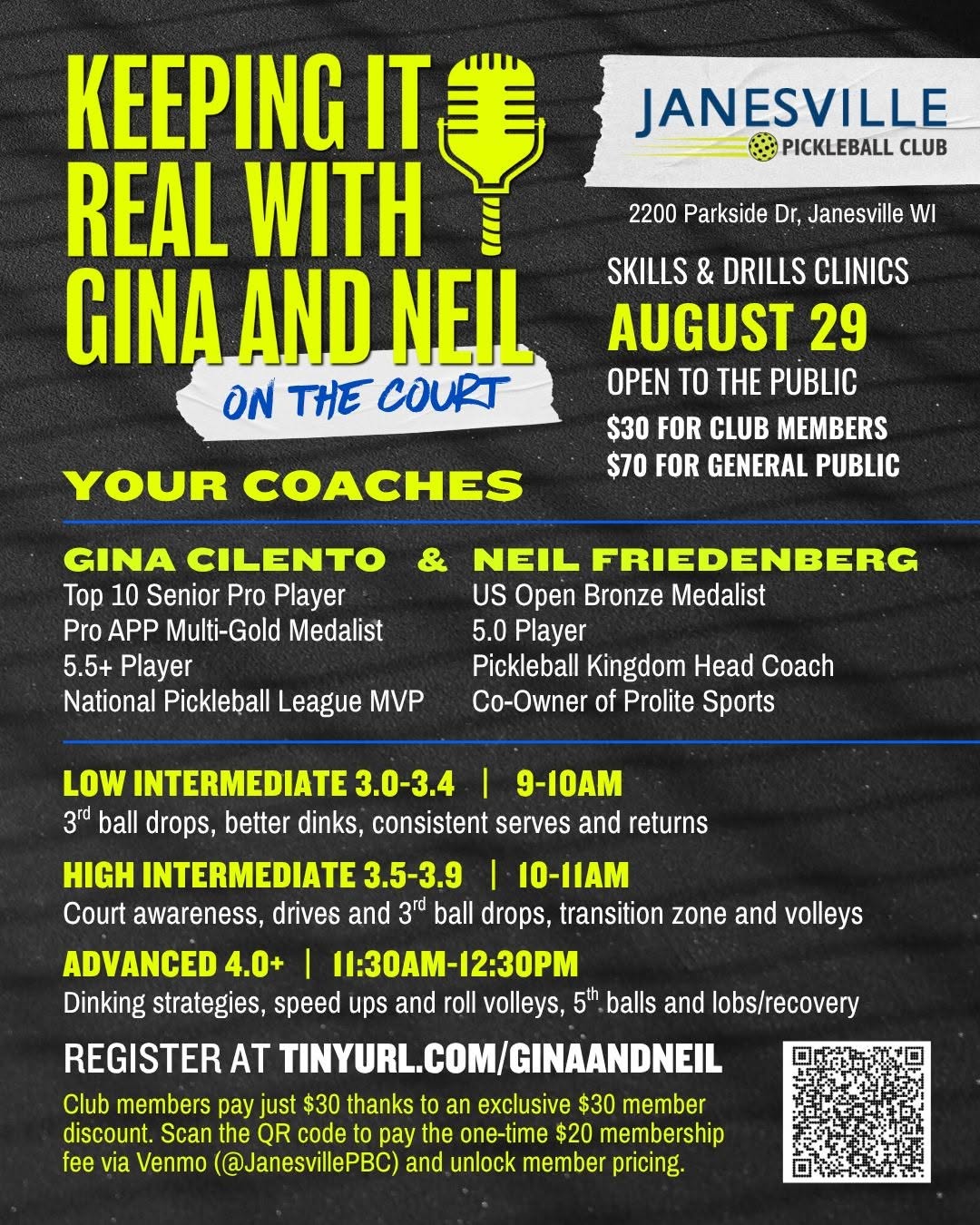 Keeping it Real with Gina & Neil on the Court Clinics